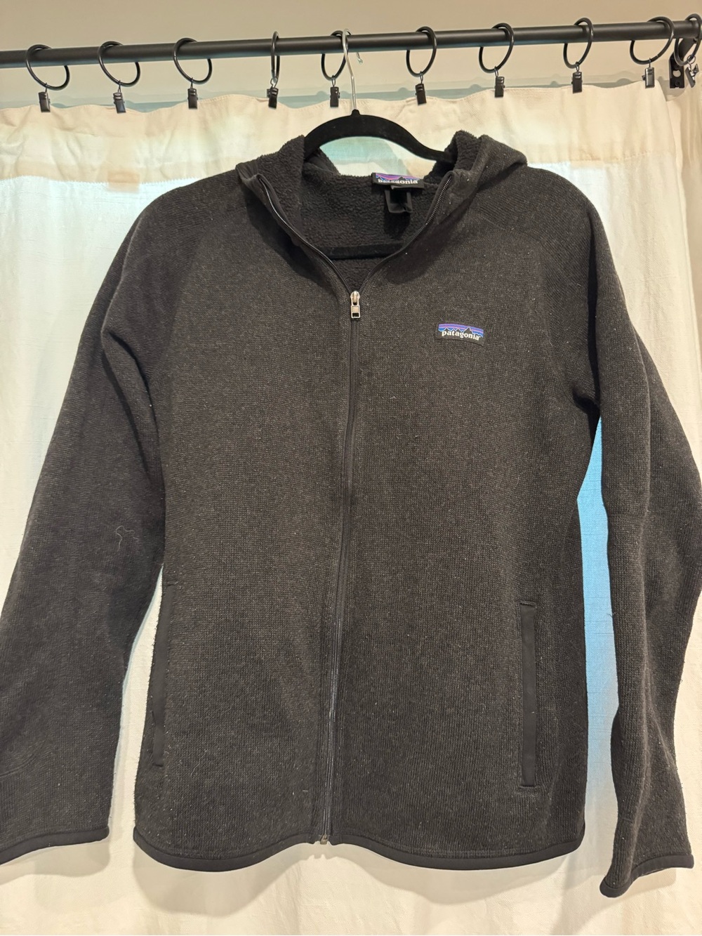 Patagonia Women's Better Sweater Black Hooded Fleece Jacket
